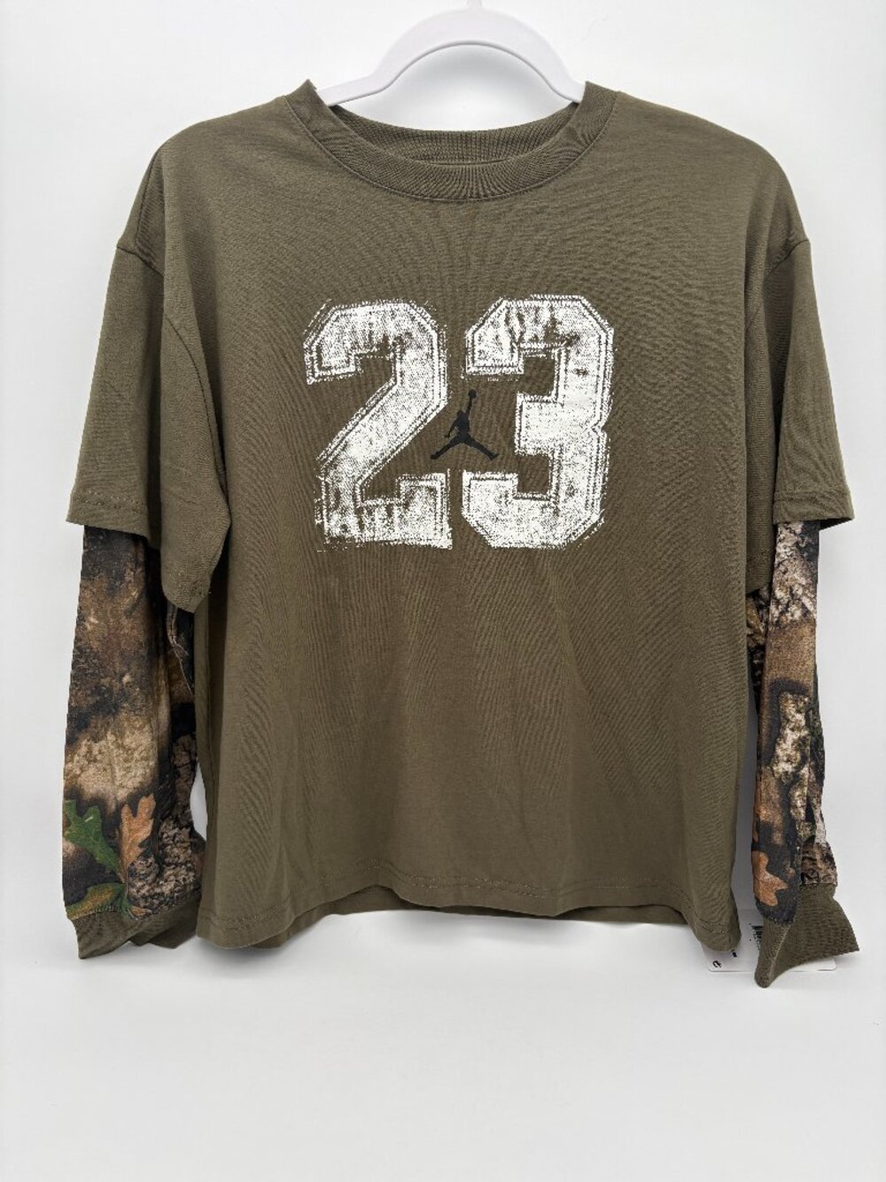NWT Boys Jordan Size Large Jordan 23 Long-Sleeve T-Shirt Two In One Design